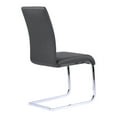 thumbnail image 2 of Amanda Contemporary Side Chair in Gray Faux Leather and Chrome Finish - Set of 2, 2 of 10