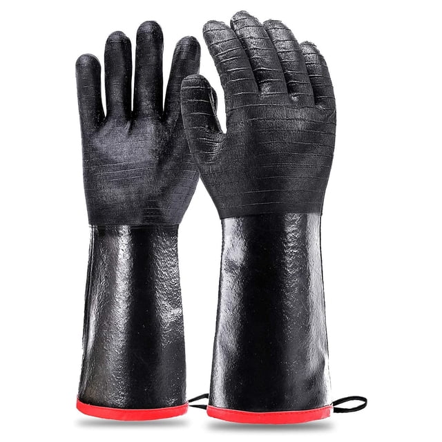 Agiferg BBQ Gloves 14 Inches for Handling Heat Food Right on Your Fryer 1PC