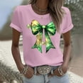 thumbnail image 5 of Ounisa Womens Funny St Patricks Day Bows T Shirts for Girls Cute Short Sleeve Tees for Saint Patricks Day, 5 of 5