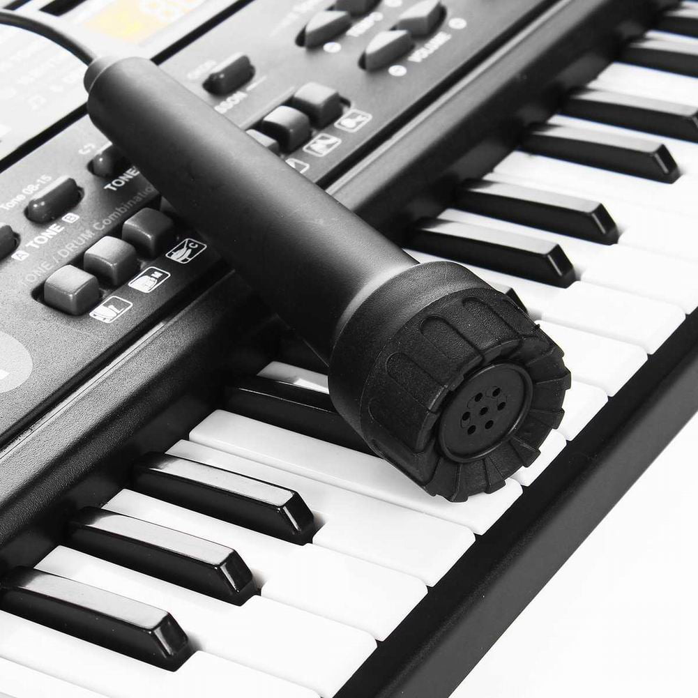 61 Keys Electronic Digital Piano Keyboard with Dual Speakers Microphone USB Powered