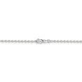thumbnail image 4 of Real 14kt White Gold 2mm Round Open Link Cable Chain; 16 inch; Lobster Clasp; for Adults and Teens; for Women and Men, 4 of 5