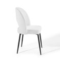 thumbnail image 3 of Modway Rouse Dining Side Chair Upholstered Fabric Set of 2 in Black White, 3 of 7