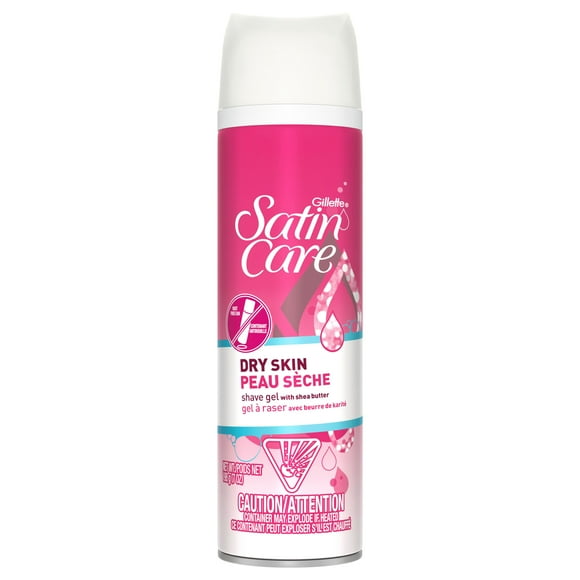 Gel à raser pour peau sèche Satin Care de Gillette pour femmes 198g