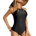 thumbnail image 1 of Women One Piece Swimsuit: Comfy Classic Solid Color Bathing Suit Beach Swimwear, 1 of 7