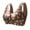 Brown, variant on Plus Size Maternity Nursing Bras Print Satin Front Closure Wireless Breathable Pregnant Comfortable Bra