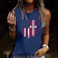 thumbnail image 2 of IROINNID Women's Round Neckline T-Shirt Sleeveless 4th Of July Summer Casual Loose Tops, 2 of 5