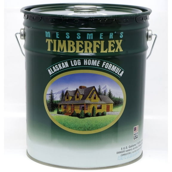 16-Pack of 5 gal Messmer's TF-500SA Clear Timberflex Alaskan Log Home Formula, Oil-Based Exterior Wood Finish, Satin