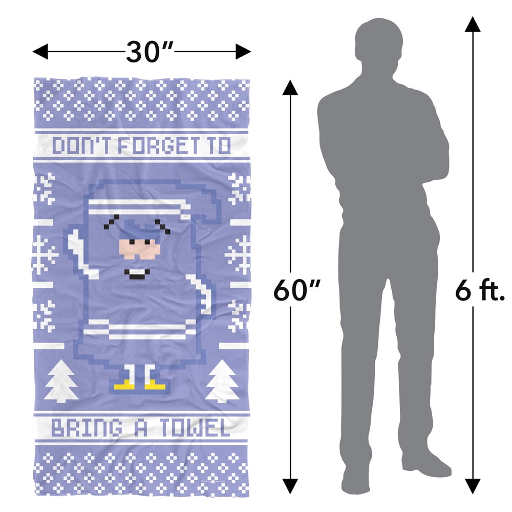 South Park Beach Towel, 30'x60' Towelie Christmas Sweater Beach Towel