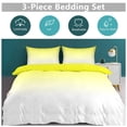 thumbnail image 5 of 3 Pcs Soft Bedding Set, Includes 1 Duvet Cover with Zipper And 2 Pillow Shams,Aesthetic Yellow And White Gradient King(102"×90"), 5 of 8
