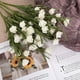 thumbnail image 4 of Flor artificial blanca de mano para pared, decoración de pared de mano de flores falsas, 4 of 8