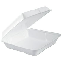 Dart 95HTPF1R 9.3 in. x 9.5 in. x 3 in. Foam Hinged Lid Container, Performer Perforated Lid (200/Carton)
