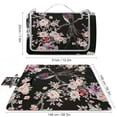 thumbnail image 2 of Awypu Birds Flowers Square Outdoor Picnic Mat for Camping, Park, Beach, Grass, Outdoor 58.3x58.3in, 2 of 6