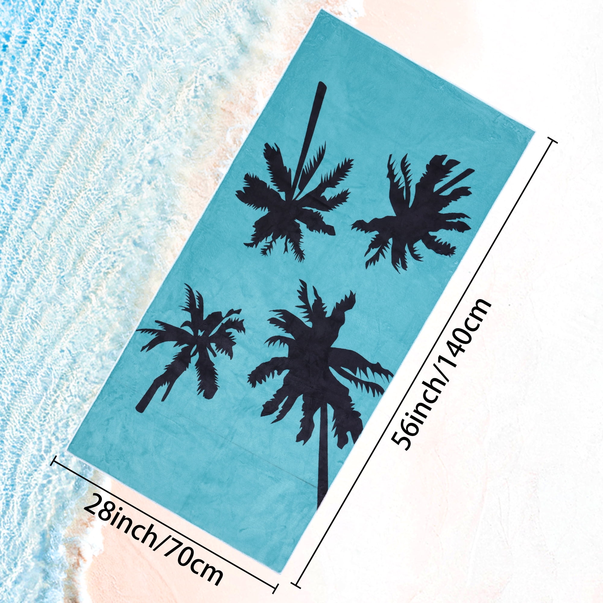 Unique Bargains Oversized Beach Towel Absorbent Quick Dry Thick Pool Towels for Swimming Tree