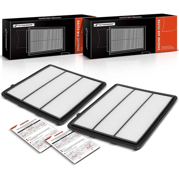 A-Premium 2-PC Engine Air Filter Compatible with Infiniti QX50 2019-2023, QX55 2022-2024, 2.0L, Replace# 16546-5NA1C, 165465NA1C