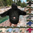 thumbnail image 2 of Sweat à Capuche pour Femmes Imprimé Coucher de Soleil Plage Automne Surdimensionné Épaule Tombante Design Décontracté Sweat à Capuche Mode Urbaine Col Rond Femmes Rouge m, 2 of 6