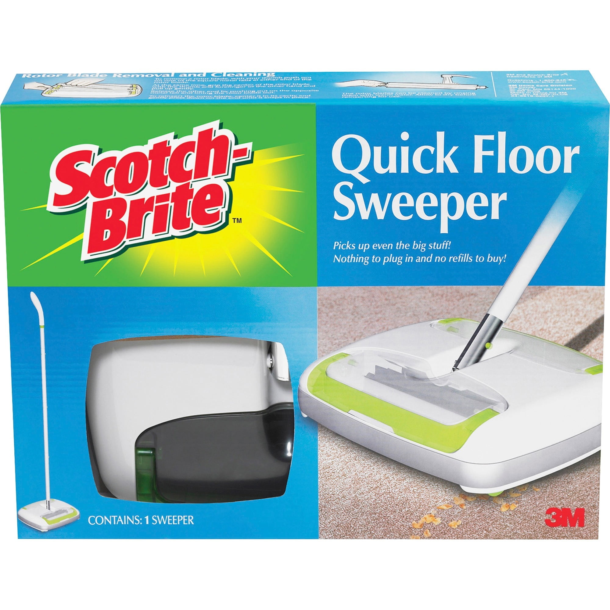ScotchBrite Quick Floor Sweeper, White