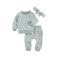 thumbnail image 2 of Douhoow 2Pcs Baby Daisy Flower Printed Suit Long Sleeve Pullover Top Long Pants, 2 of 7
