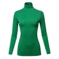 thumbnail image 2 of SSOULM Women's Slim Lightweight Long Sleeve Pullover Turtleneck Shirt Top With Plus Size, 2 of 5