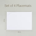 thumbnail image 5 of over&back Set of 4 Woven Chambray Placemats - Colorful Dining Table Mat - 100% Cotton - Machine Washable - Kitchen and Home Decor - White - 14" L X 20" W, 5 of 11