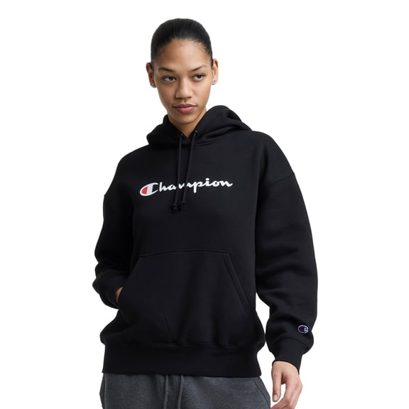 Champion Women’s Powerblend Relaxed Hoodie, Loose Fit, Midweight Fleece, Sizes S-XL