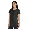thumbnail image 3 of Inkmeso Womens Short Sleeve Button Tunic Top Cotton Tee Long Length Tshirt For Leggings, 3 of 8