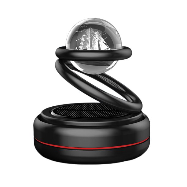 Ambientador solar para coche, purificador de aire creativo para coche, hogar, oficina (negro) Tmvgtek Accesorios para autos y motos