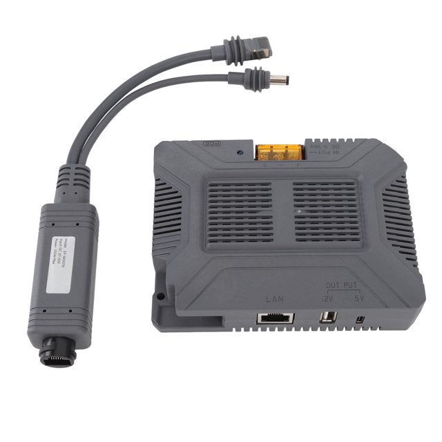 5 in 1 PoE Injector, DC9-36V Surge ESD Guard GigE Passive PoE Injector 150W with 100W Splitter for Mini Dishy