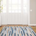 thumbnail image 3 of Linon Indoor Outdoor Machine Washable Bali Accent 3'x5' Rug in Ivory and Blue, 3 of 10