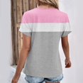 thumbnail image 4 of Tops de Algodón para Mujeres Cuello en V Moda Casual Manga Corta Primavera Verano Top para el Hogar Y Diario, 4 of 9