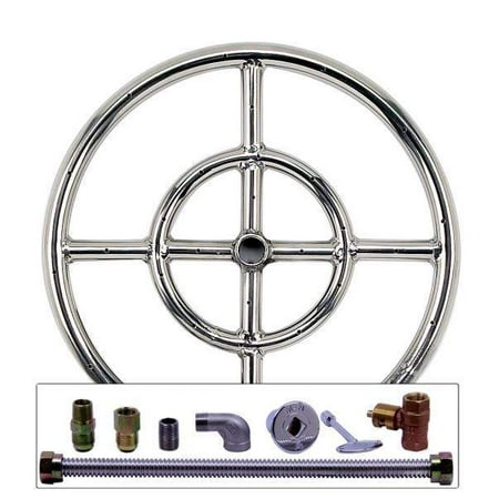 Spotix Afg Round Fire Pit Burner Kit 12 Match Light Propane