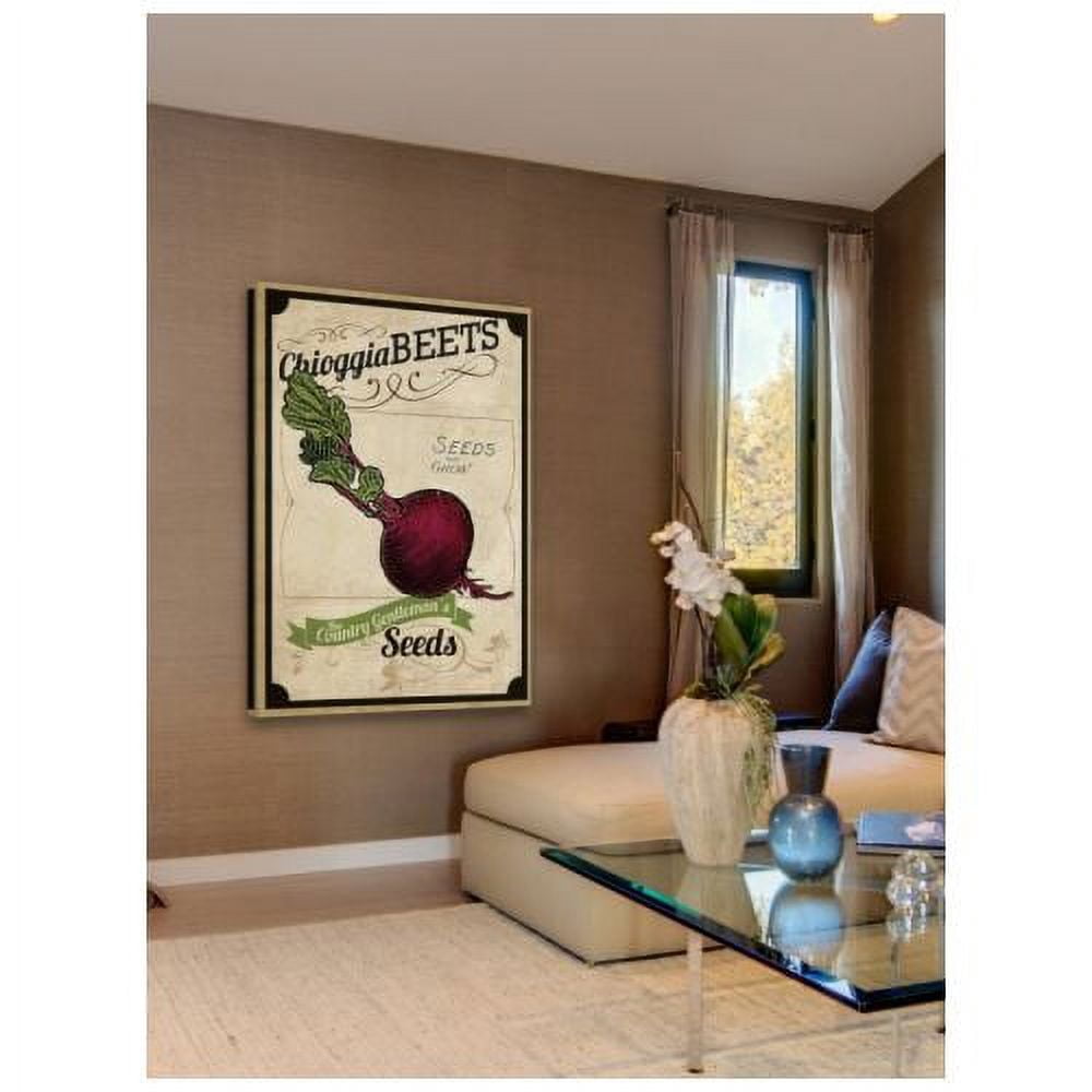 "Seed Packet Beet" Painting Print on Wrapped Canvas