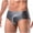 Mens Underwear Gray, variant on Mens Underwear Trendy High-Cut Mid Waisted Silk Briefs Casual Solid Stretchy Comfort Support Basic Brief