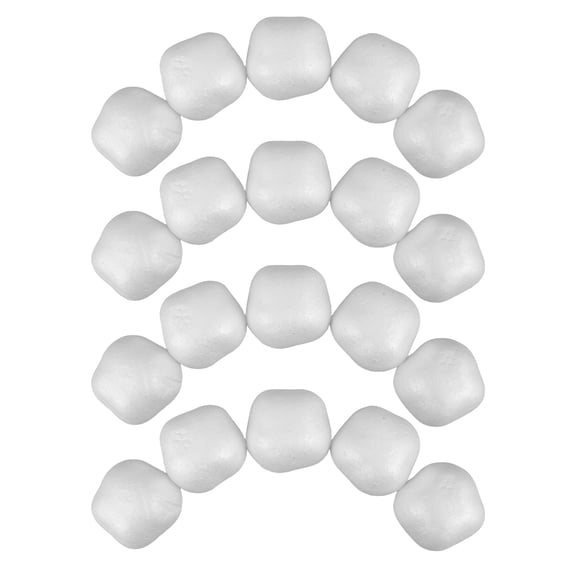 Baluue 20 Pieces Small White Foam for Wedding Decorations, Table Centerpieces, Hanging Ornaments, and Craft Projects