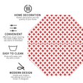 thumbnail image 3 of Vsdgher Red Cross Print Leather Coasters for Drinks, Durable Drink Coasters 4 Set for Tabletop Protection, Luxurious Home Décor and Housewarming Gift-Octagon, 3 of 6