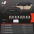 thumbnail image 5 of A-Premium Rear Ceramic Disc Brake Pads Set Compatible with Chevrolet Colorado 2015-2020 & GMC Canyon 2015-2020, 4 Pcs, 5 of 8