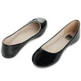 thumbnail image 6 of Alpine Swiss Pierina Womens Ballet Flats Round Toe Slip On Comfortable Shoes, Black Patent, 6 of 8