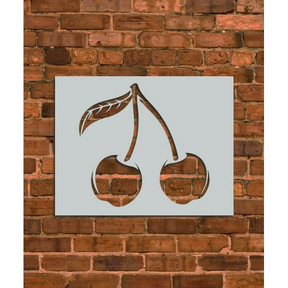 Cherry Fruit Stencil