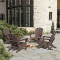 thumbnail image 2 of Chaise Adirondack Classique d'Extérieur (Ensemble de 4) en Brun Foncé, 2 of 8