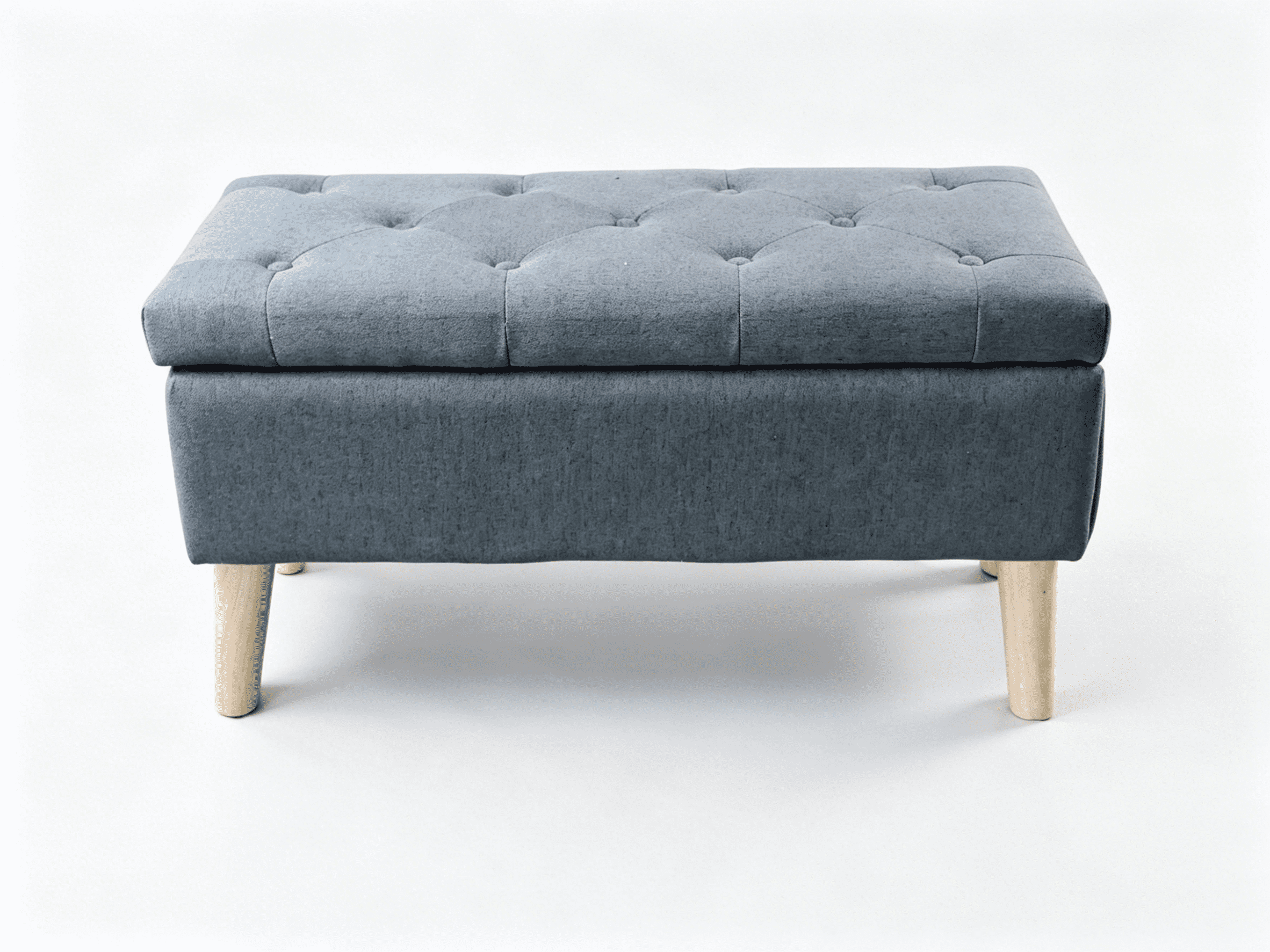 32" Wide Corduroy Storage Ottoman Bench with Built-in Flip Top Tray, Spacious Hidden Storage Upholstered Footrest End of Bed Bench for Living Room Bedroom Entryway