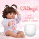 thumbnail image 2 of Muñeca Reborn CaliUgsi 19 con cabello rizado realista para niños, 2 of 7