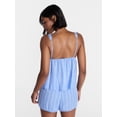 thumbnail image 3 of No Boundaries Woven Cami Top and Shorts Sleep Set, 2-Piece, Women's XS-XXL, 3 of 5