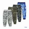 thumbnail image 7 of Bellafa 100% Cotton Toddler Boys Casual Long Pants Little Boys Drawstring Elastic Sweatpants Cartoon Camouflage Active Joggers For 2-7T Kids, 7 of 7