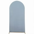 thumbnail image 2 of BalsaCircle 7 ft Dusty Blue Fitted Matte Spandex Round Top Wedding Arch Backdrop Stand Cover Party Events Decorations, 2 of 8