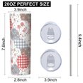 thumbnail image 3 of Pioneer Flower Floral Print Pattern 20oz Skinny Tumbler with Straw & Lid, Double Wall Vacuum Insulated Cup, Leak-Proof, Cup Holder Friendly, Hot 6H Cold 12H, 3 of 6