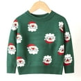 thumbnail image 7 of SonxaHe Toddler Boy Girl Sweaters Christmas Santa Knit Long Sleeved Sweaters Kids Holiday Party Warm Soft Winter Sweater Green,Sized 3-4, 7 of 7