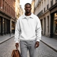 thumbnail image 7 of GrmtClth Mens Sweatshirts Quarter Zip Pullover Long Sleeve Golf Shirt 1/4 Half Zip Running Workout Pullover Tops Sweatshirt XL, 7 of 7