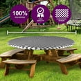 thumbnail image 3 of Sorfey Round Picnic Table Cover Checkered Fitted Tablecloth, Black 54" x 54", 3 of 6