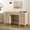 Light oak, variant on Joyyskill 52" Executive Desk with Storage Drawer, Farmhouse Home Office Desk with Storage Cabinet Wood Computer Writing Desk, Light Oak
