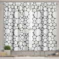 thumbnail image 2 of Ambesonne Geometric Valance & Curtain, Grey White Circle, 55"x36", Dark Grey White, 2 of 6