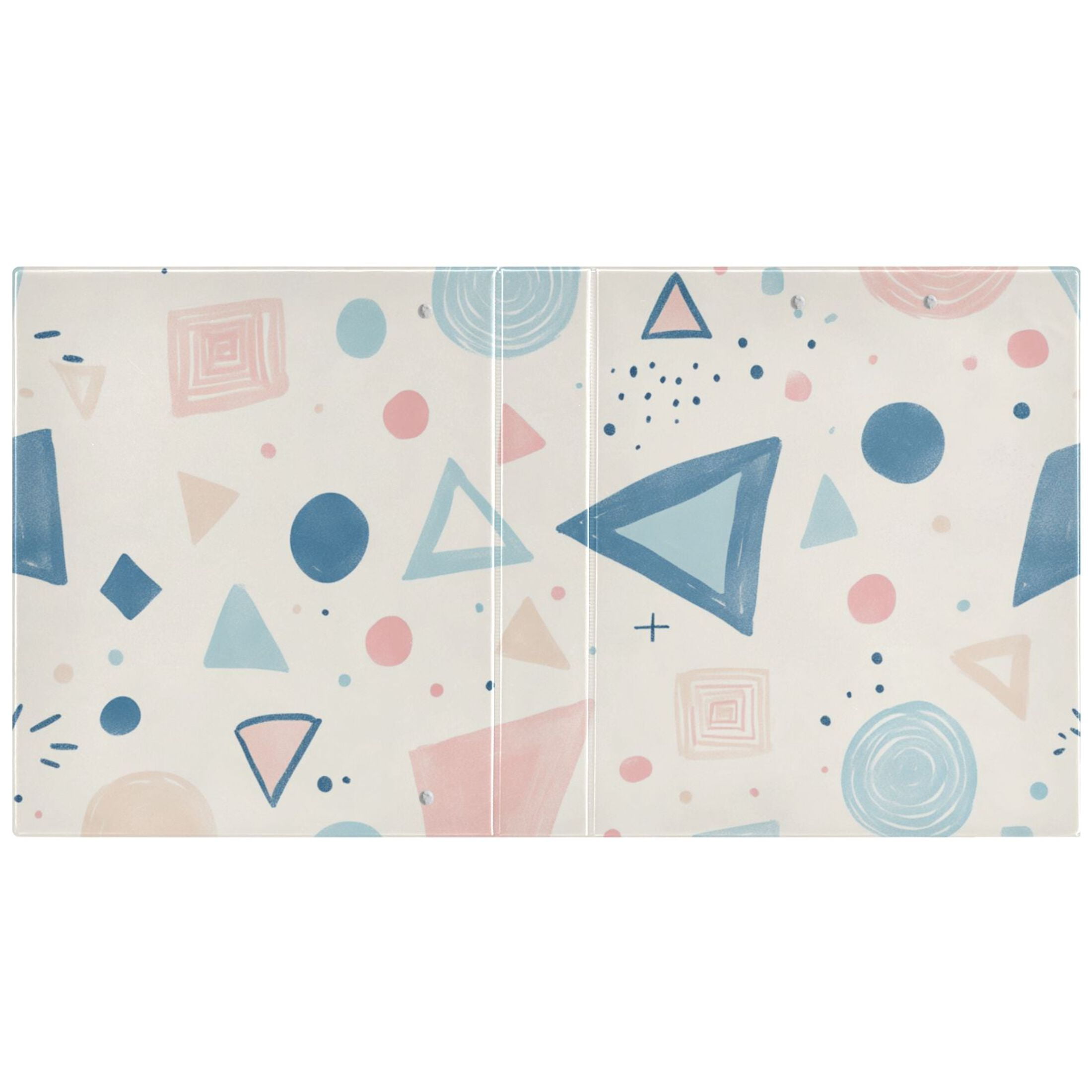 Digital Illustration Dots 3 Ring Binders 1.5 inch Hardcover File Folders with Interior Pockets A4 Size Organizer for School Office Hospital Set of 2